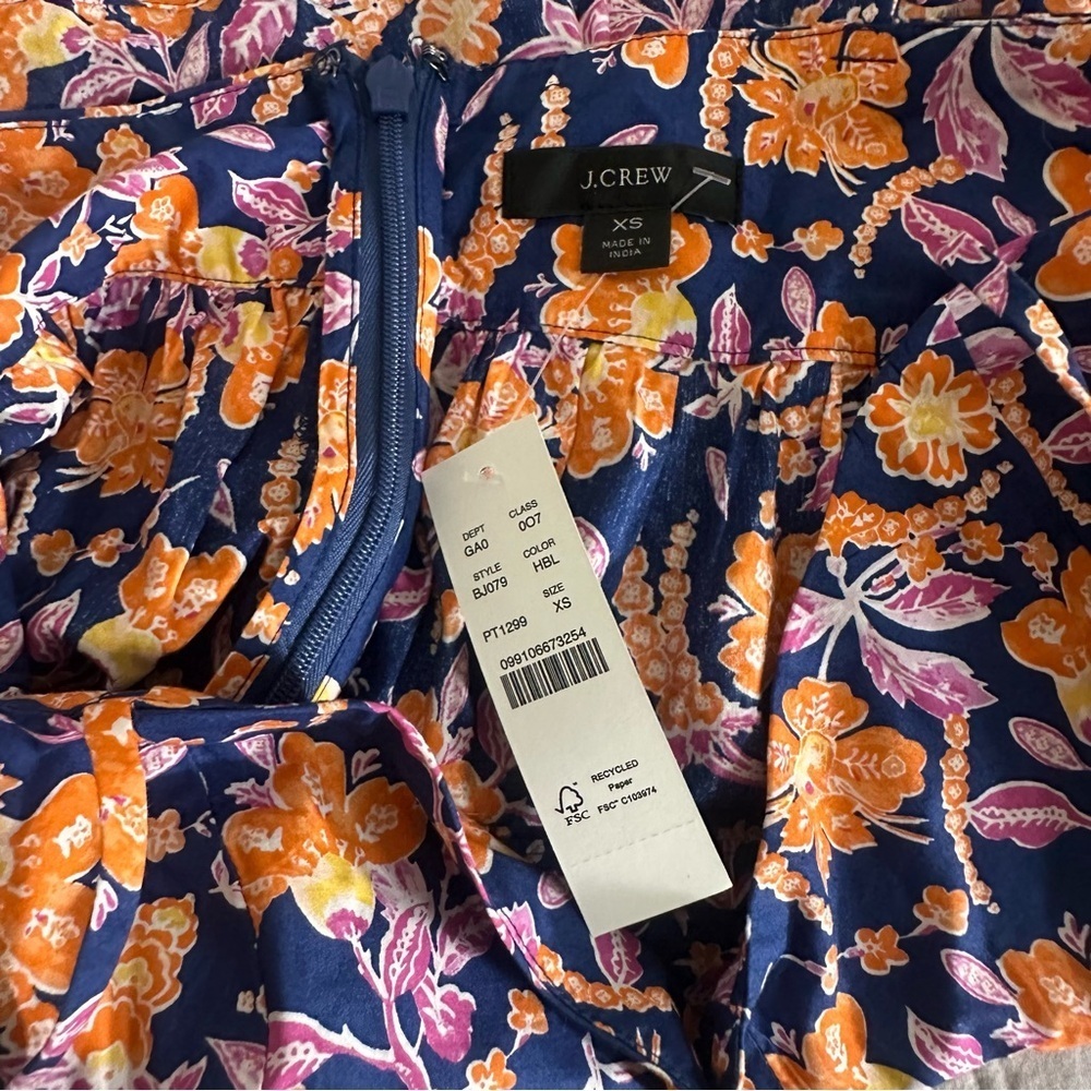 J.Crew Floral Cotton Poplin Cami Top NWT (Size XS) - Picture 4 of 6